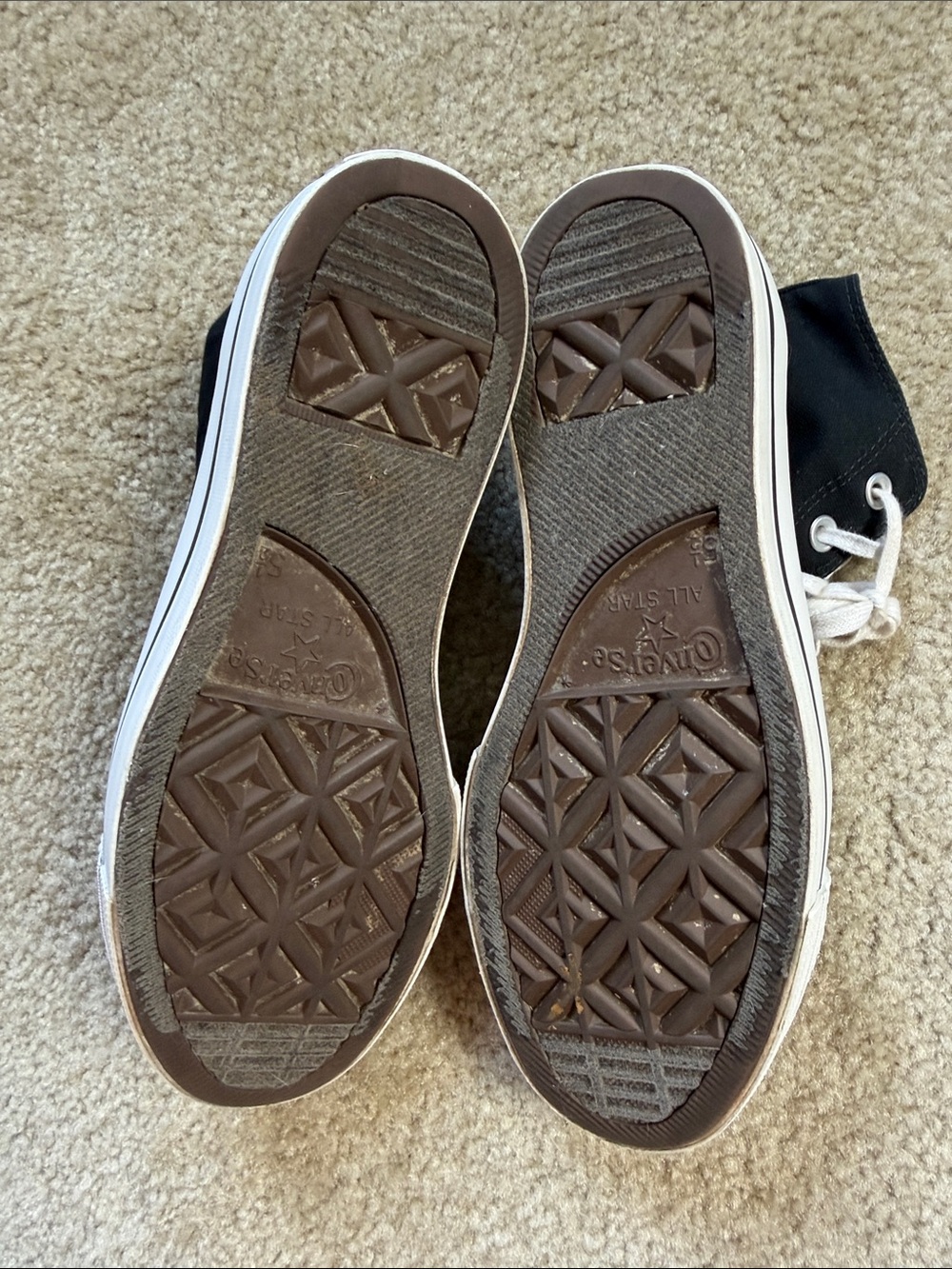 Converse Black and White High-Top Platform Sneakers - Picture 7 of 7